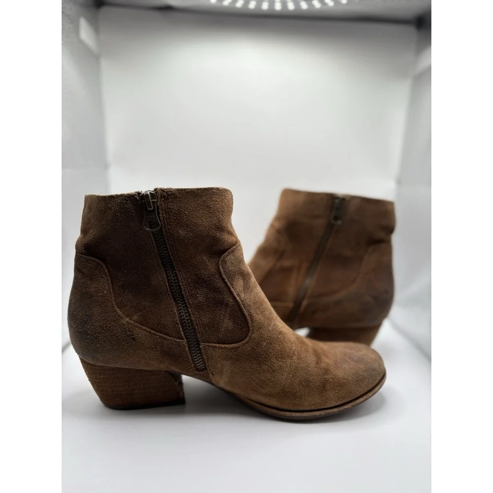Kork Ease Side Zip Suede Ankle Boots‎ Womens Size 9 M Booties Brown K48523